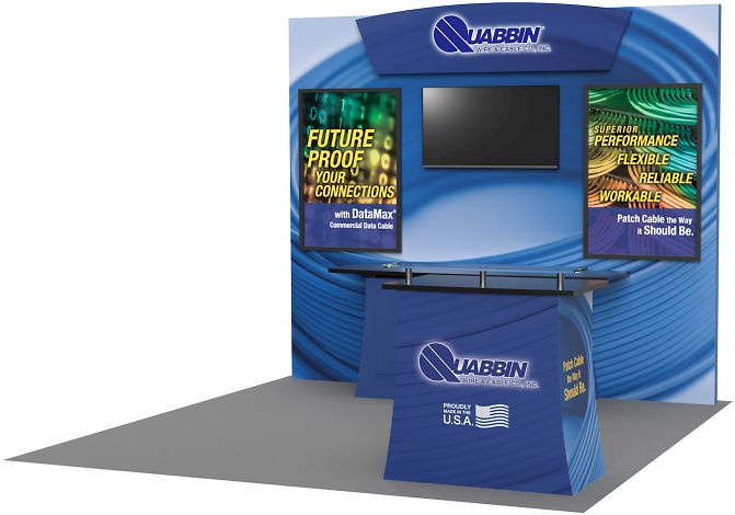 Quabbin Wire & Cable Trade Booth Design | Guy With Glasses